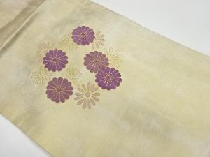 JAPANESE KIMONO / VINTAGE NAGOYA OBI / EMBROIDERY / FLOWERS
